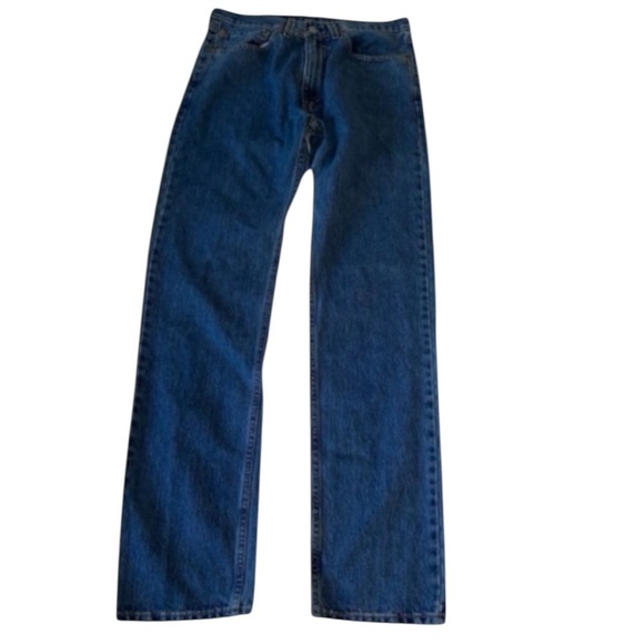 Levi’s Men’s 505  Red Tag Levi Denim Jeans 32X 33 Blue Straight Leg Mid Rise - Picture 2 of 8